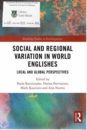 Social and Regional Variation in World Englishes